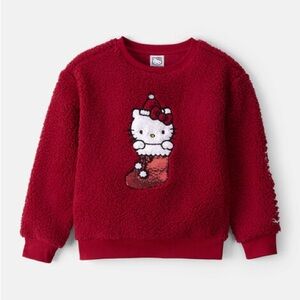 Hello Kitty® Sherpa Pullover Sweatshirt - Red